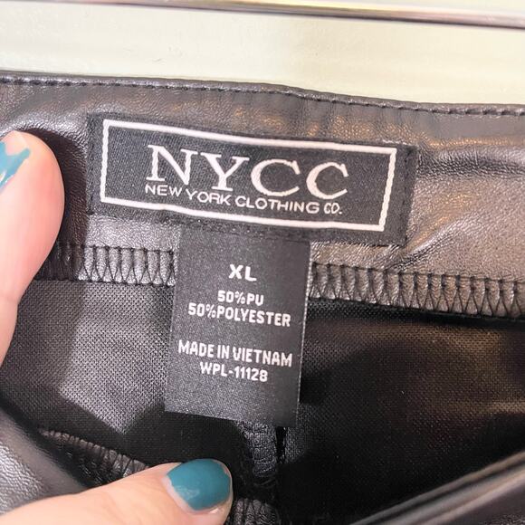 NYCC Vegan Leather Pencil Skirt women’s Nwt Size XL - Picture 5 of 7